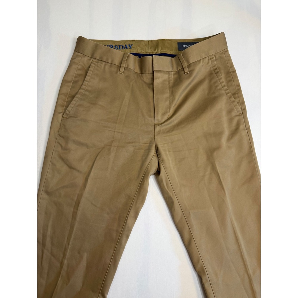Bonobos Weekday Warrior Thursday Khaki Dress Pants Mens 29/30 Tan Cotton Chinos - Picture 4 of 10